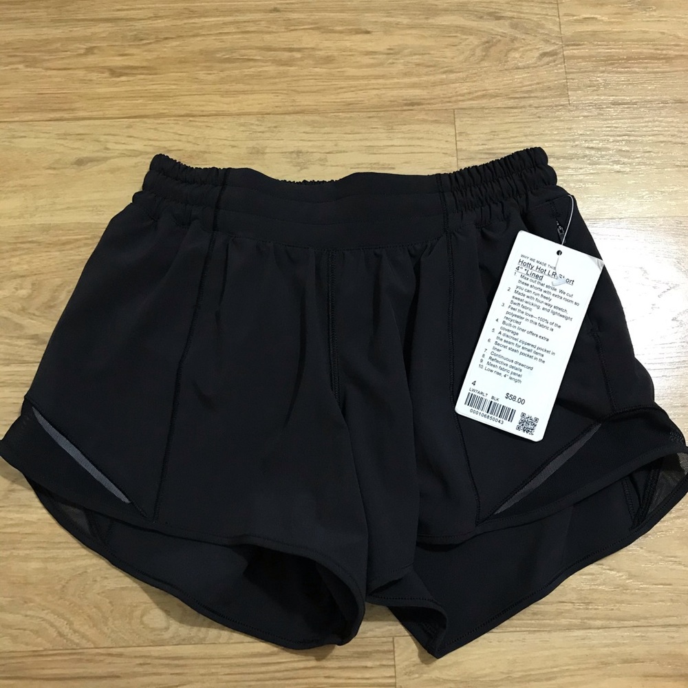 Lululemon black Hotty Hot long running shorts 4